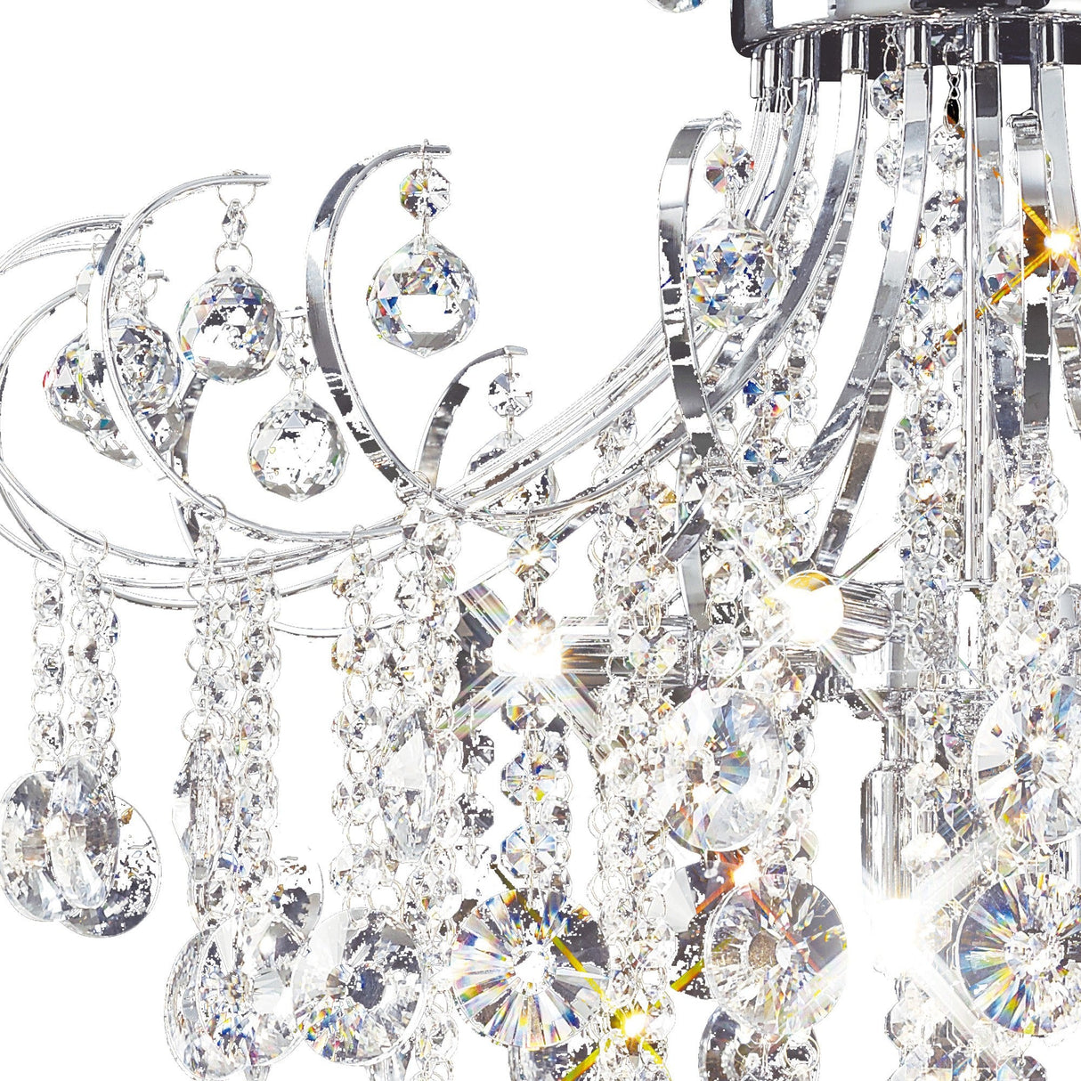 Rosina 63cm 7 Light Crystal Chandelier - Polished Chrome