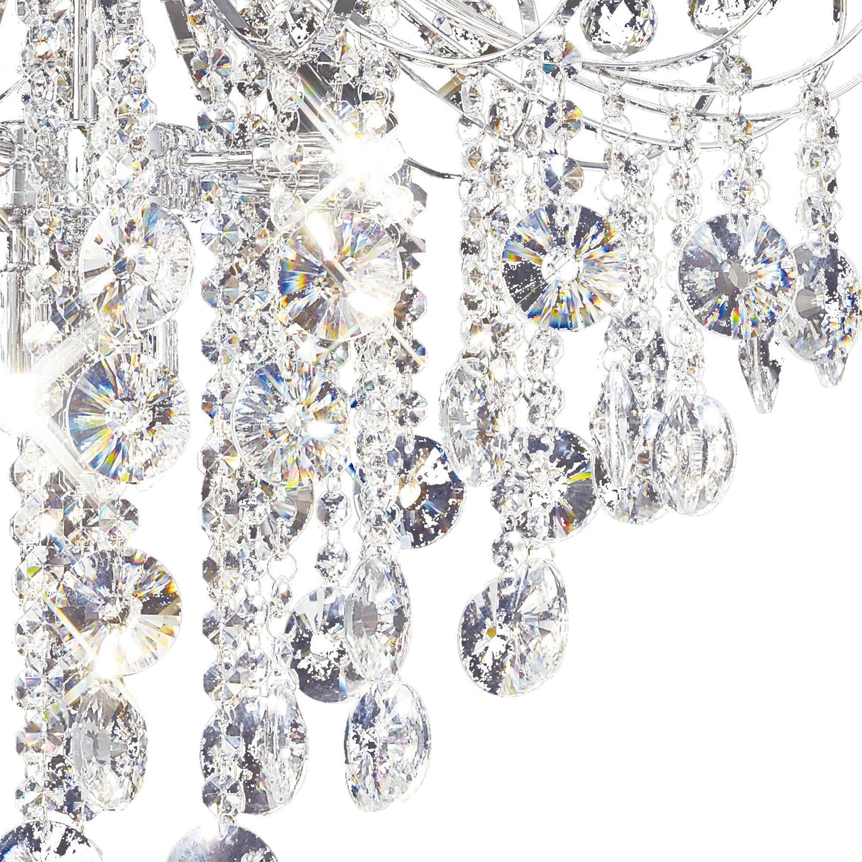 Rosina 63cm 7 Light Crystal Chandelier - Polished Chrome