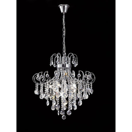 Rosina 63cm 7 Light Crystal Chandelier - Polished Chrome