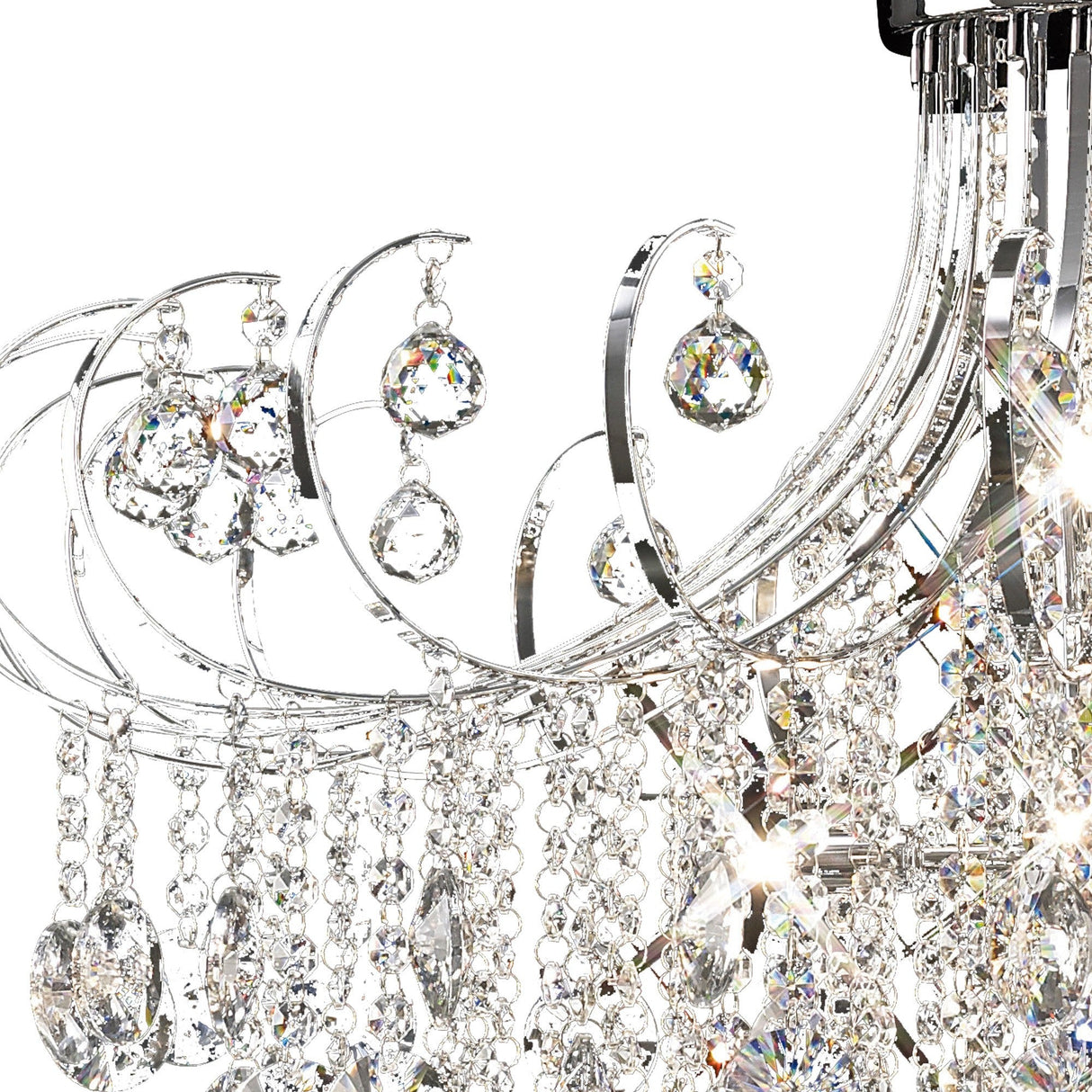 Rosina 83cm 8 Light Crystal Chandelier - Polished Chrome