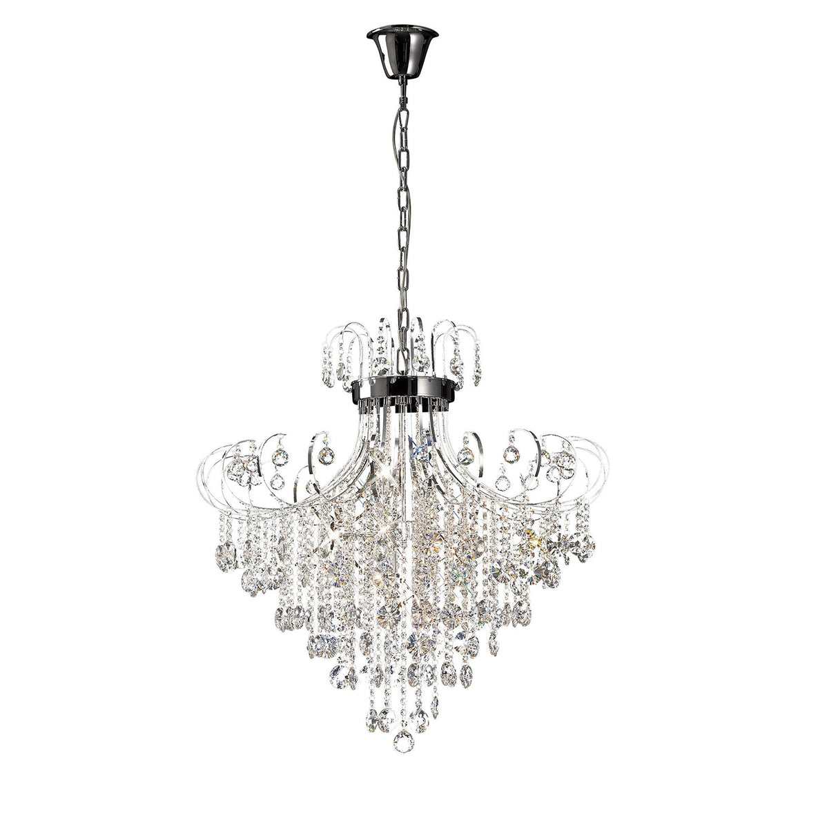 Rosina 83cm 8 Light Crystal Chandelier - Polished Chrome