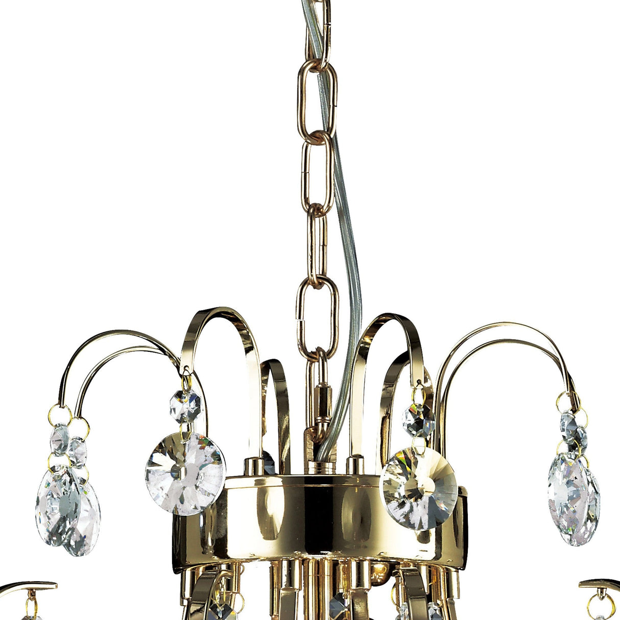 Rosina 42cm 5 Light Crystal Chandelier - French Gold