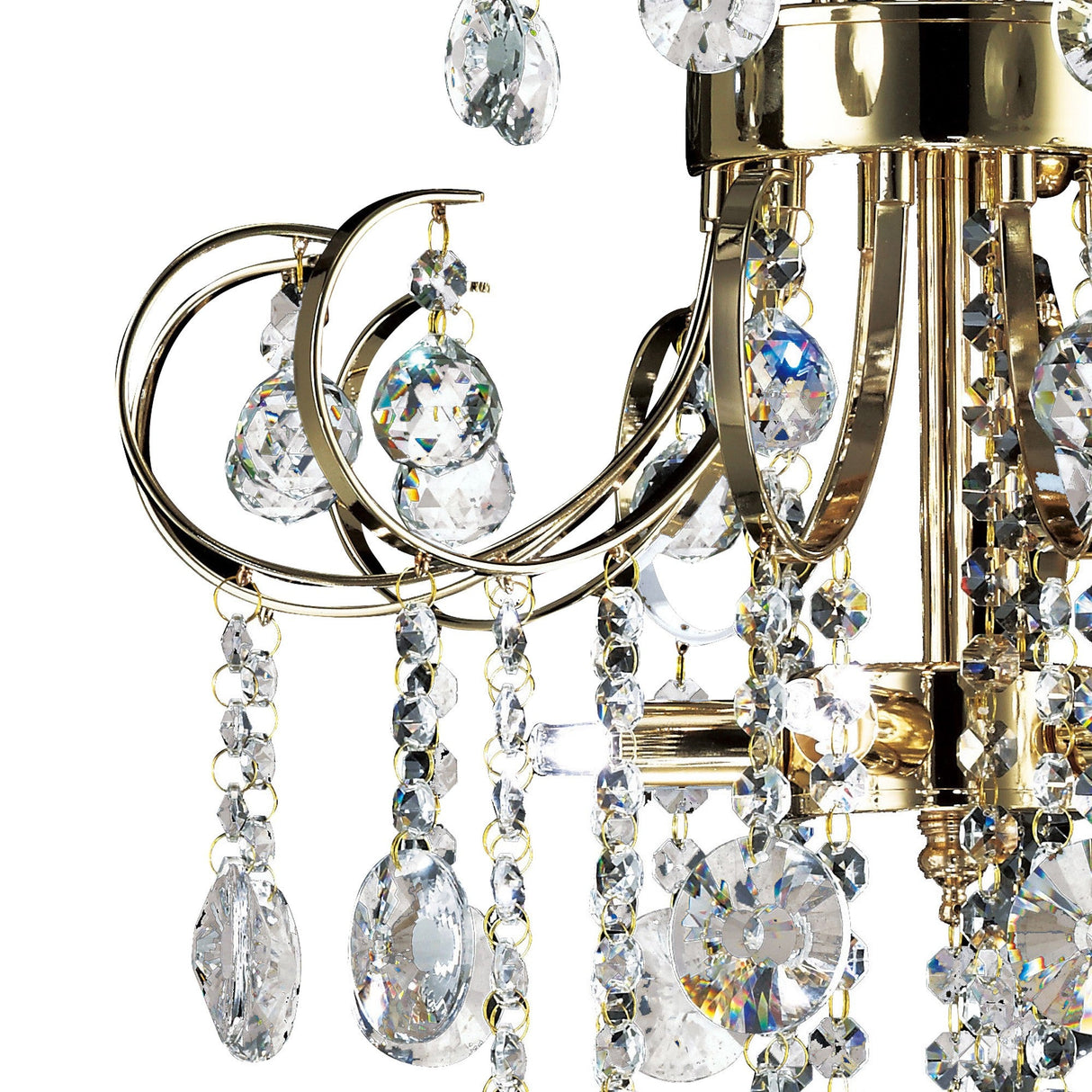 Rosina 42cm 5 Light Crystal Chandelier - French Gold