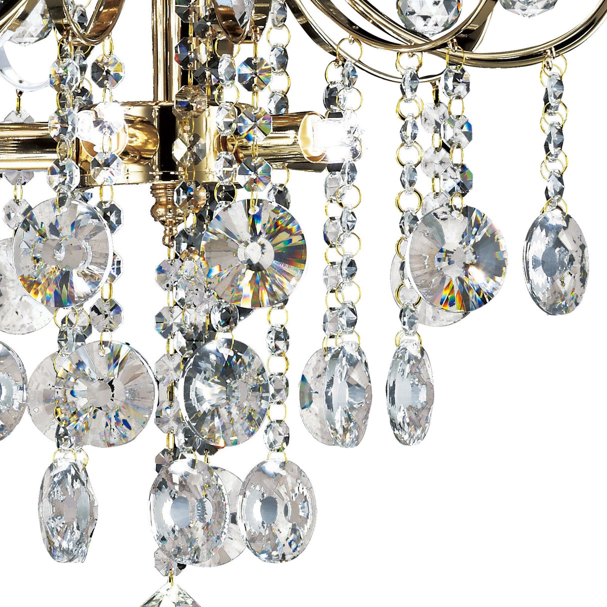 Rosina 42cm 5 Light Crystal Chandelier - French Gold