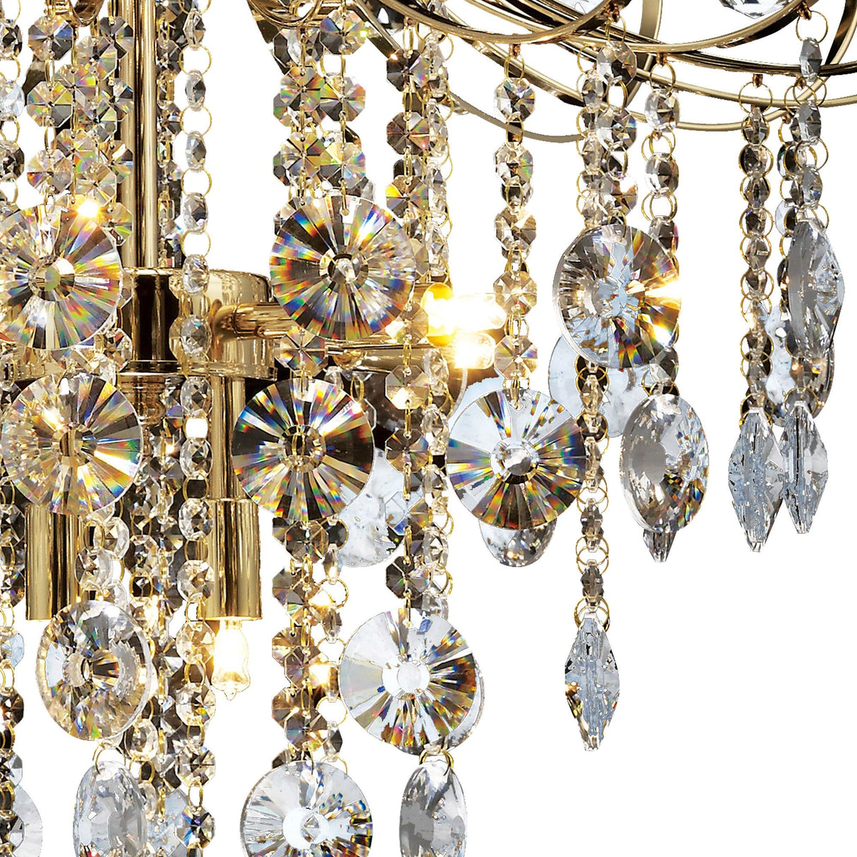Rosina 63cm 7 Light Crystal Chandelier - French Gold