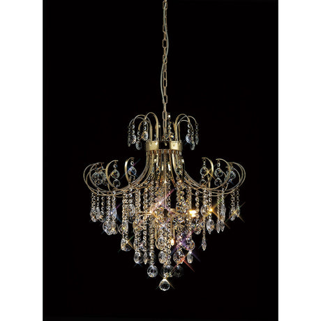 Rosina 63cm 7 Light Crystal Chandelier - French Gold