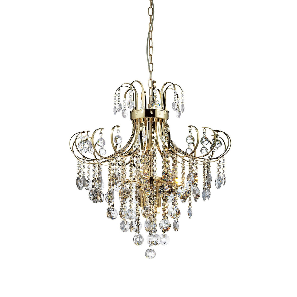 Rosina 63cm 7 Light Crystal Chandelier - French Gold