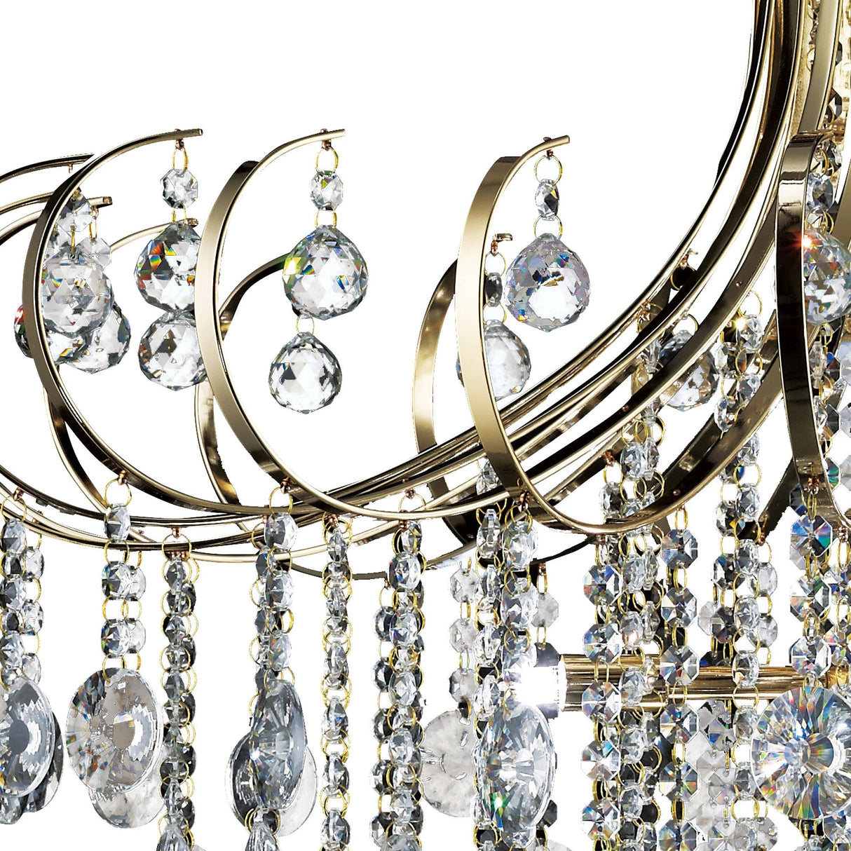 Rosina 83cm 8 Light Crystal Chandelier - French Gold