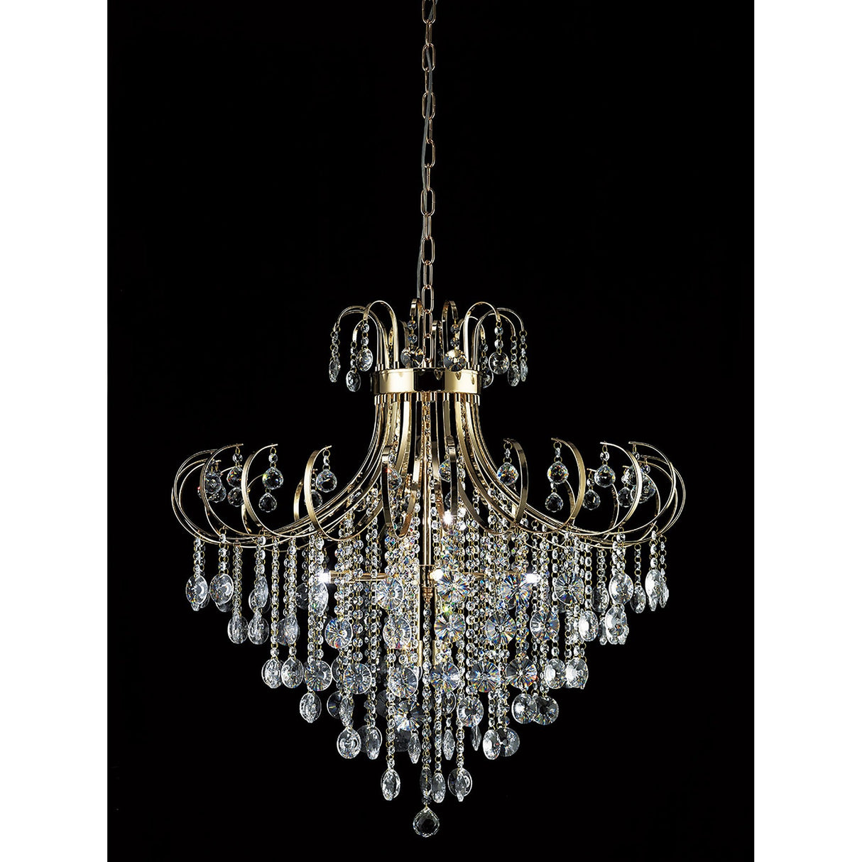 Rosina 83cm 8 Light Crystal Chandelier - French Gold