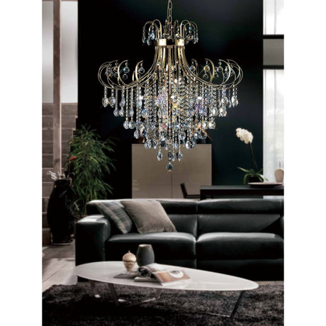 Rosina 83cm 8 Light Crystal Chandelier - French Gold