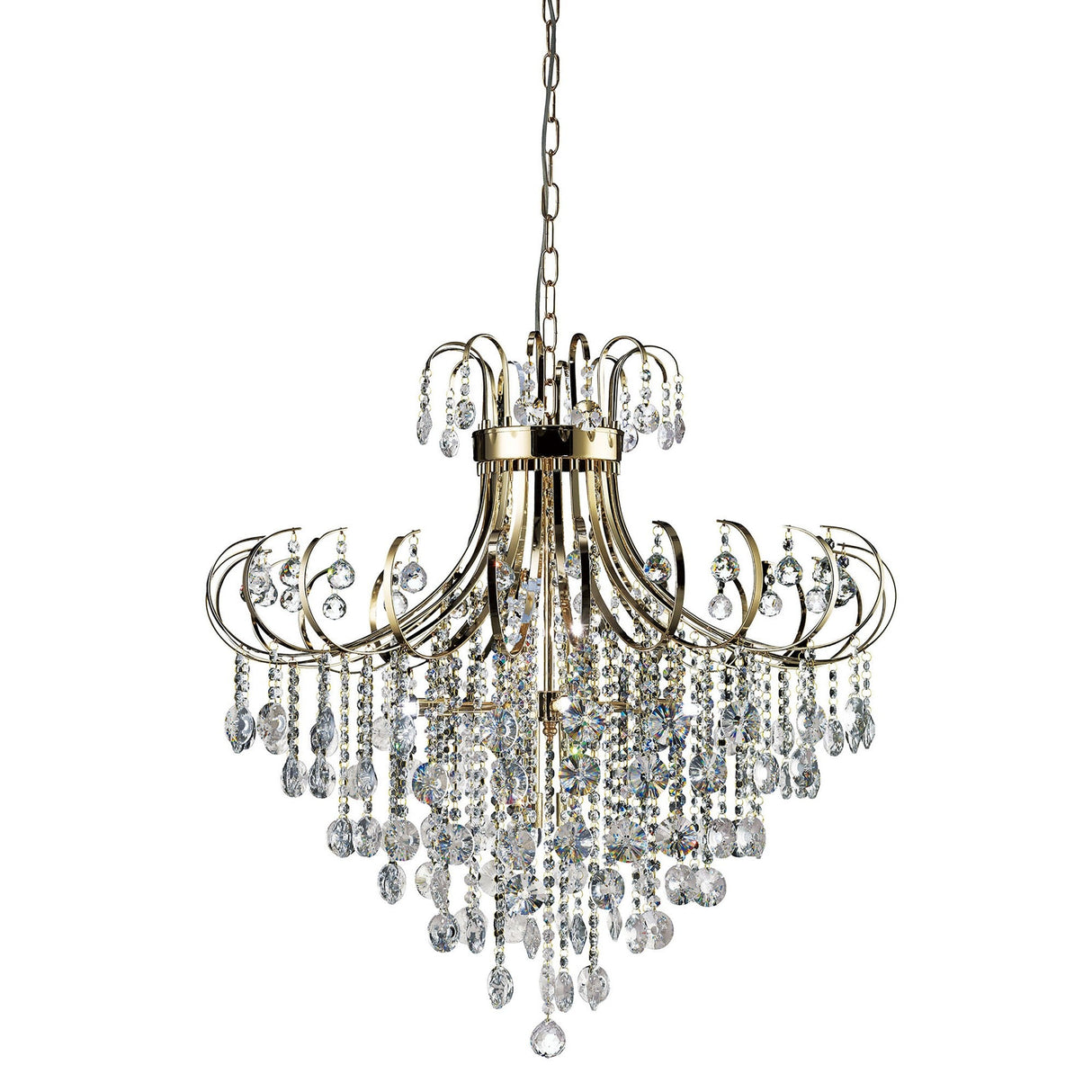 Rosina 83cm 8 Light Crystal Chandelier - French Gold