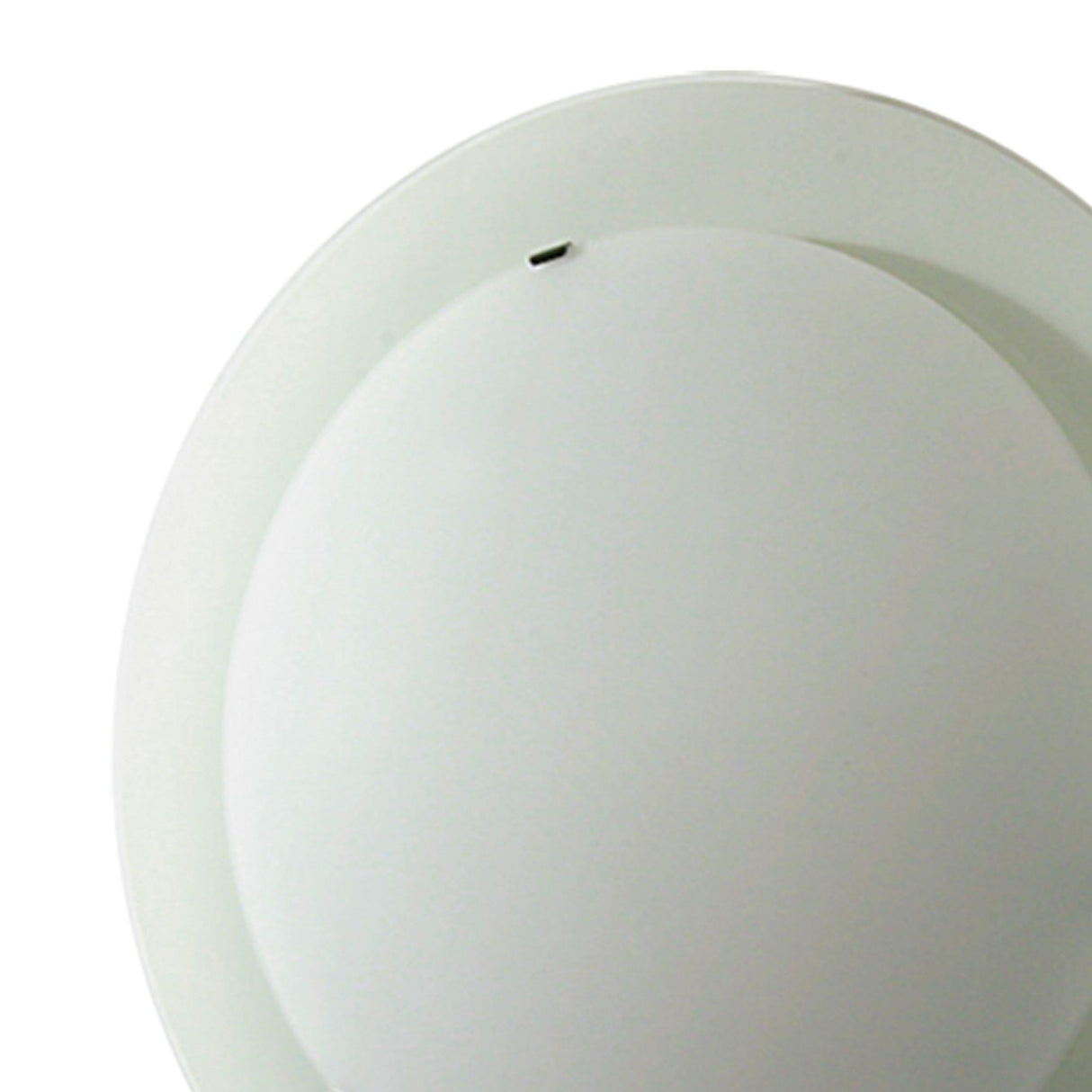 Ruby 1 Light Flush Round Opal Glass Ceiling Light - Satin Nickel