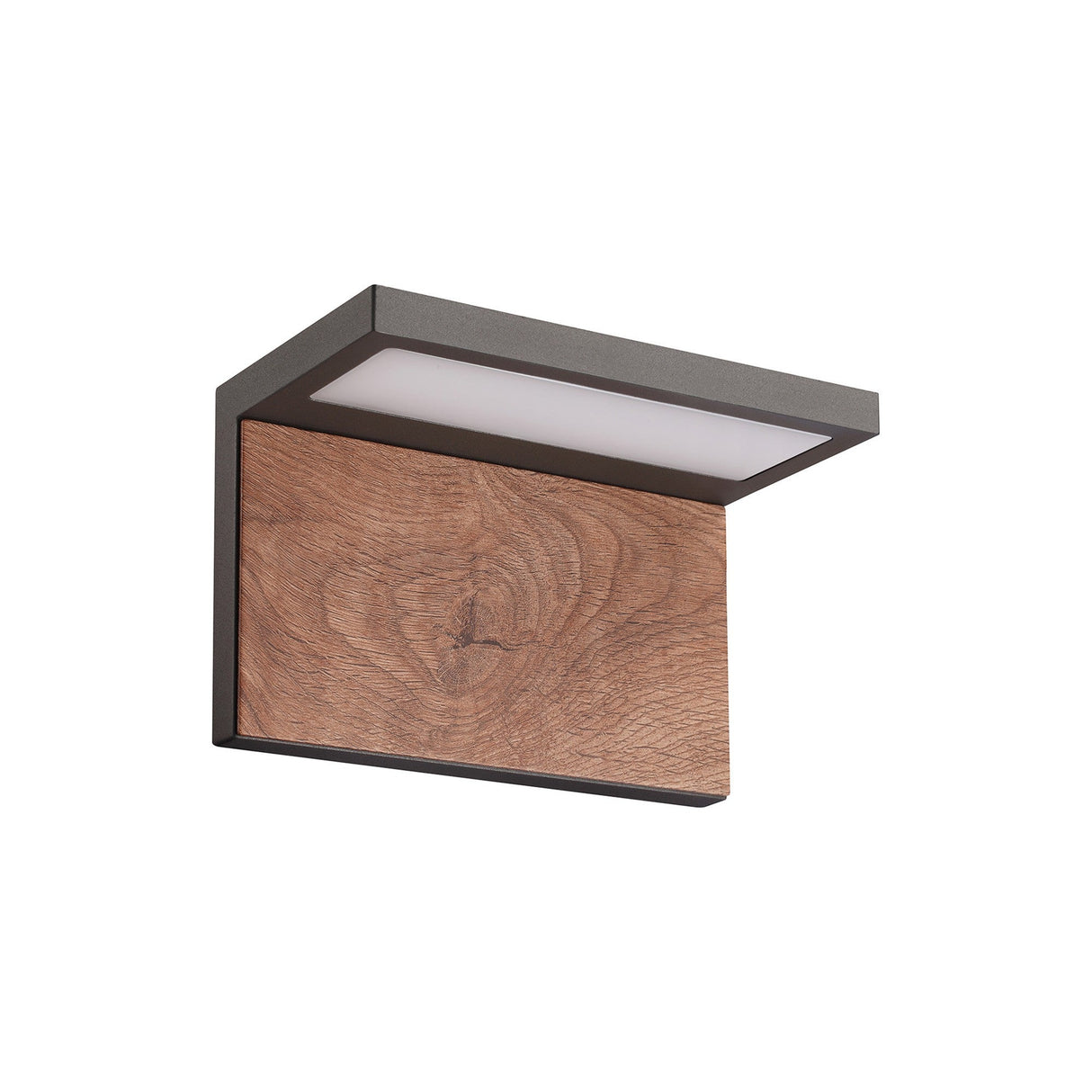 Ruka Outdoor LED Wall Light 13W 3000K - Anthracite/Brown