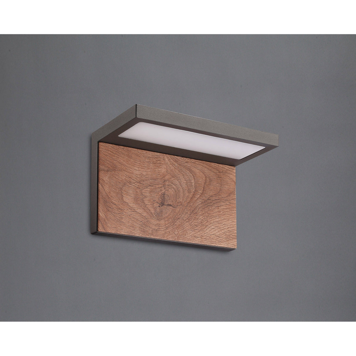 Ruka Outdoor LED Wall Light 13W 3000K - Anthracite/Brown