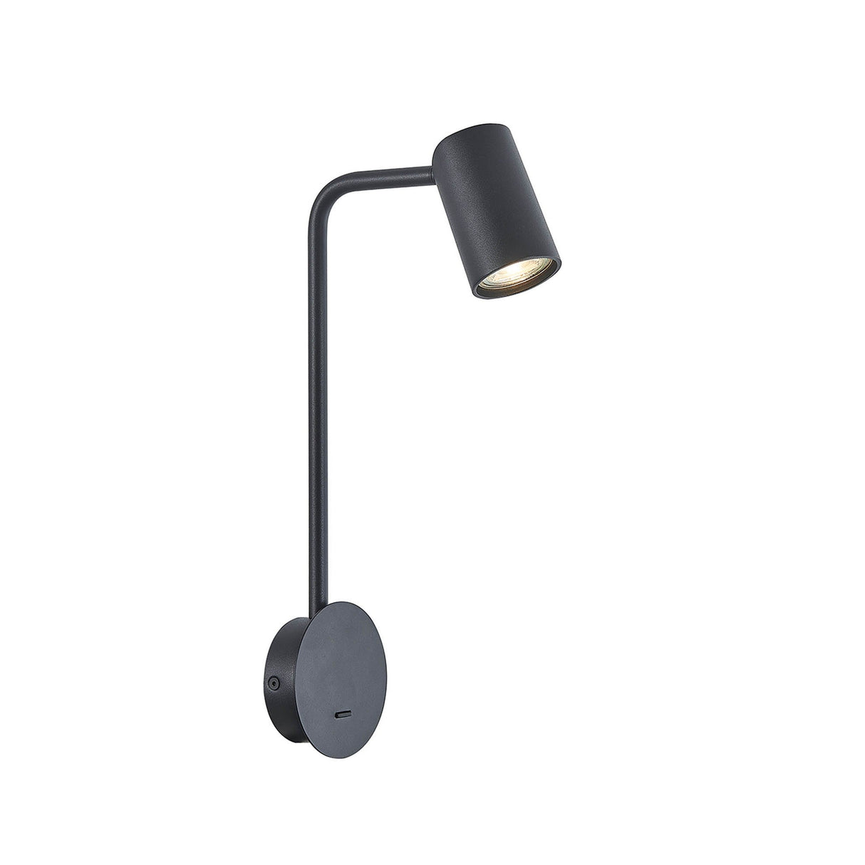 Sal 1 Light Wall Light With Switch - Matt Black