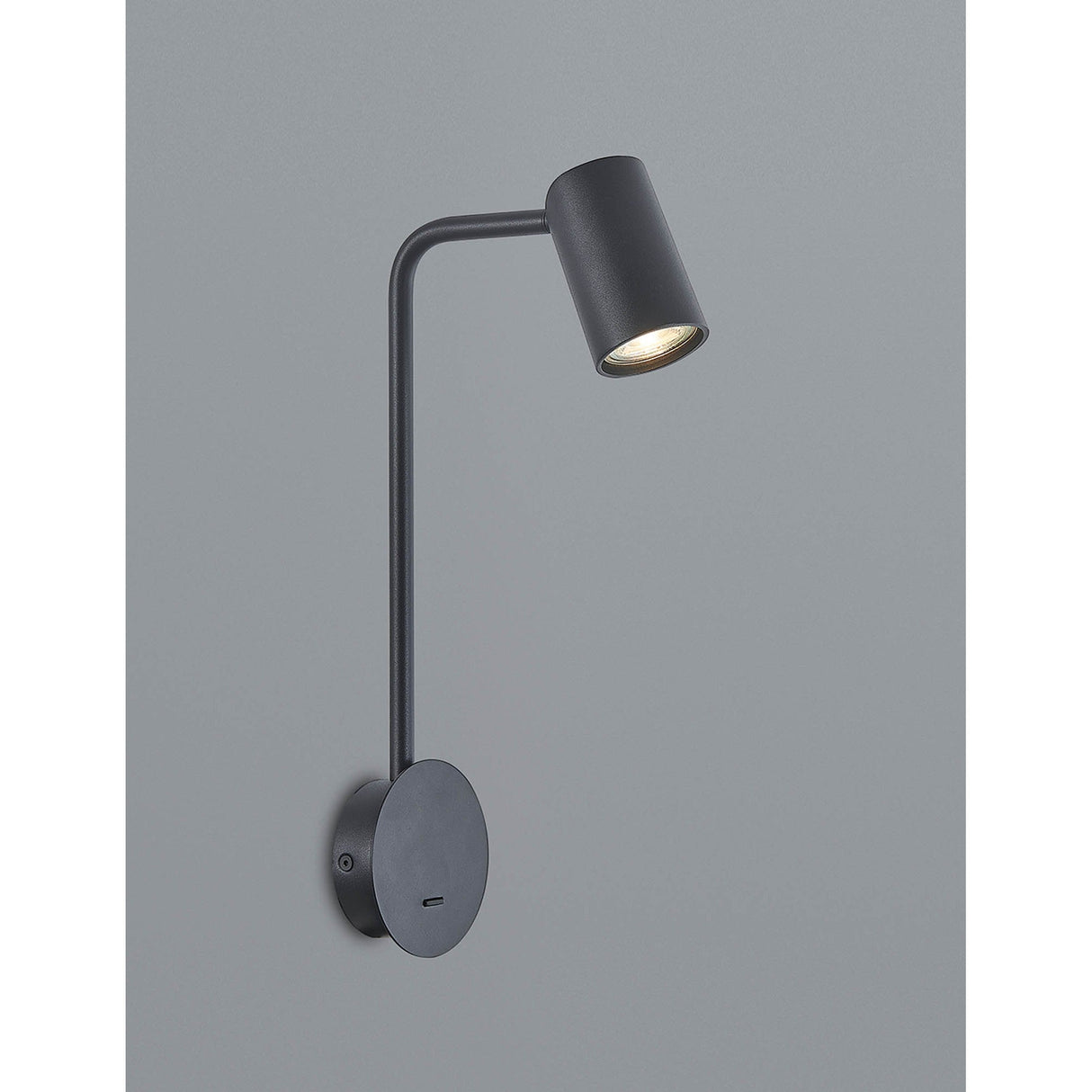Sal 1 Light Wall Light With Switch - Matt Black
