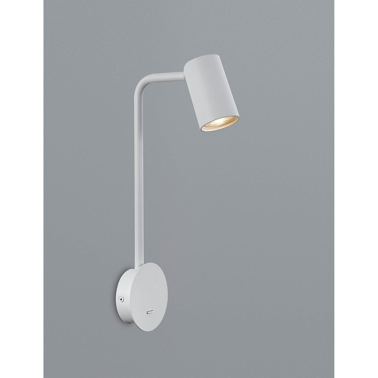 Sal 1 Light Wall Light With Switch - Matt White