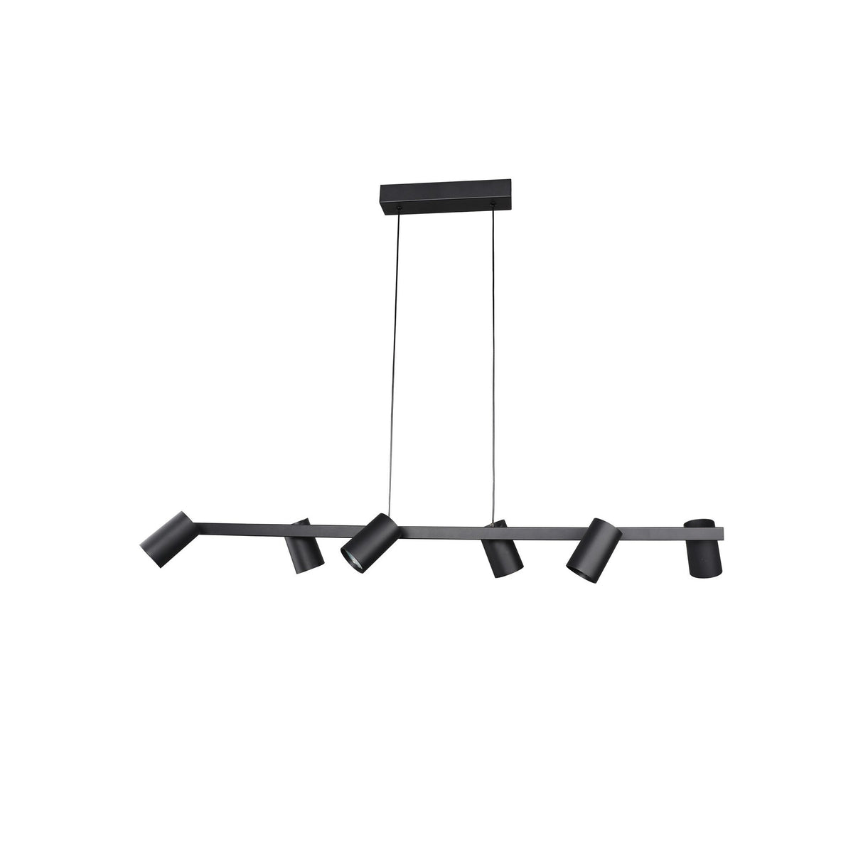 Sal 6 Light Spotlight Linear Suspension Light- Matt Black