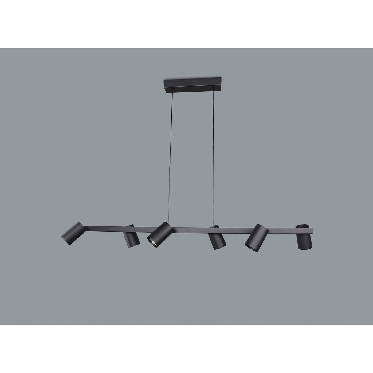 Sal 6 Light Spotlight Linear Suspension Light- Matt Black