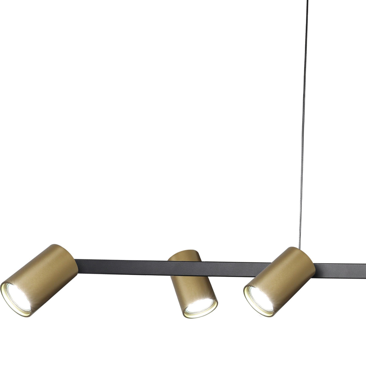 Sal 6 Light Spotlight Linear Suspension Light - Gold & Black