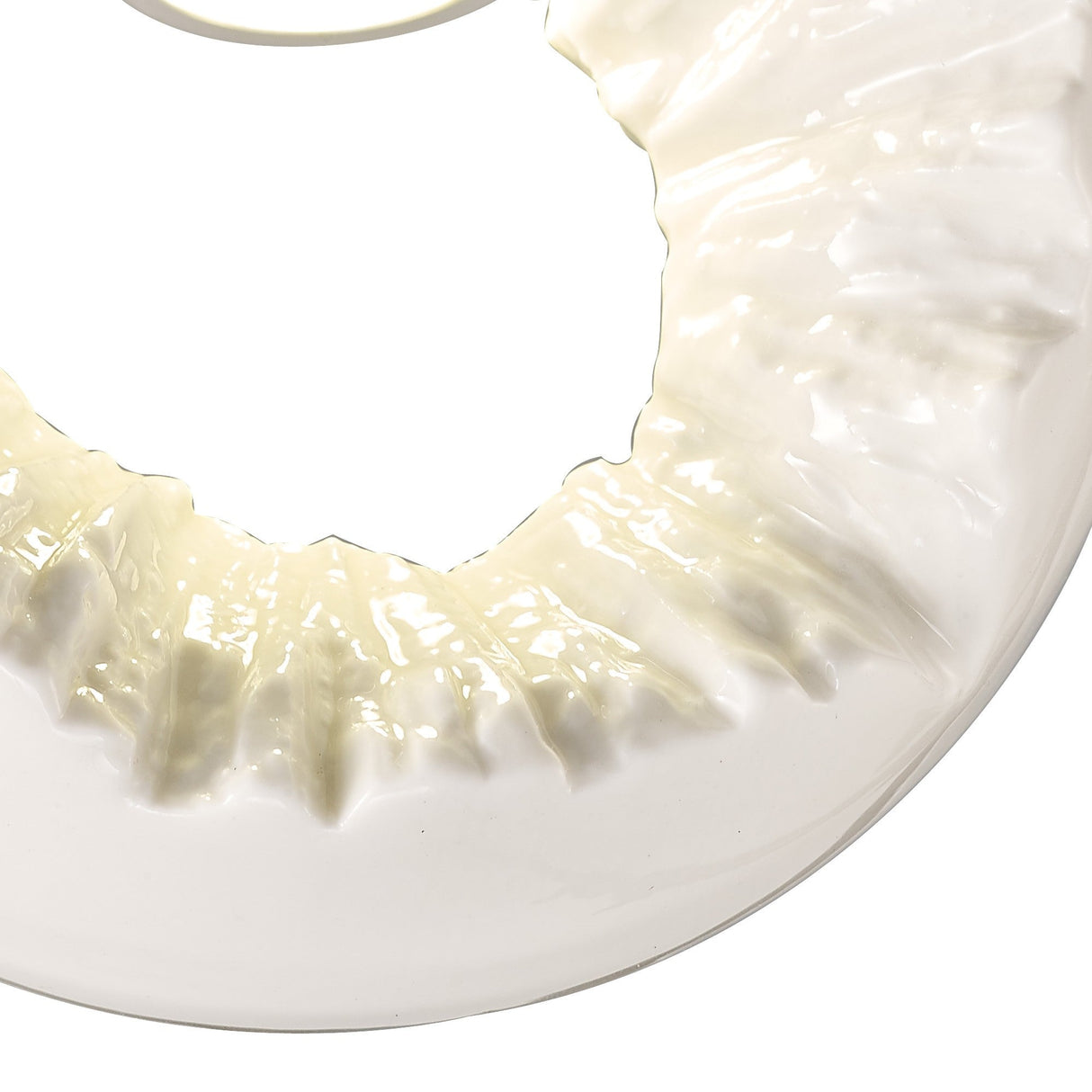 Salvio LED Round Ceramic Semi-Flush Ceiling Light 4200K 3W - White