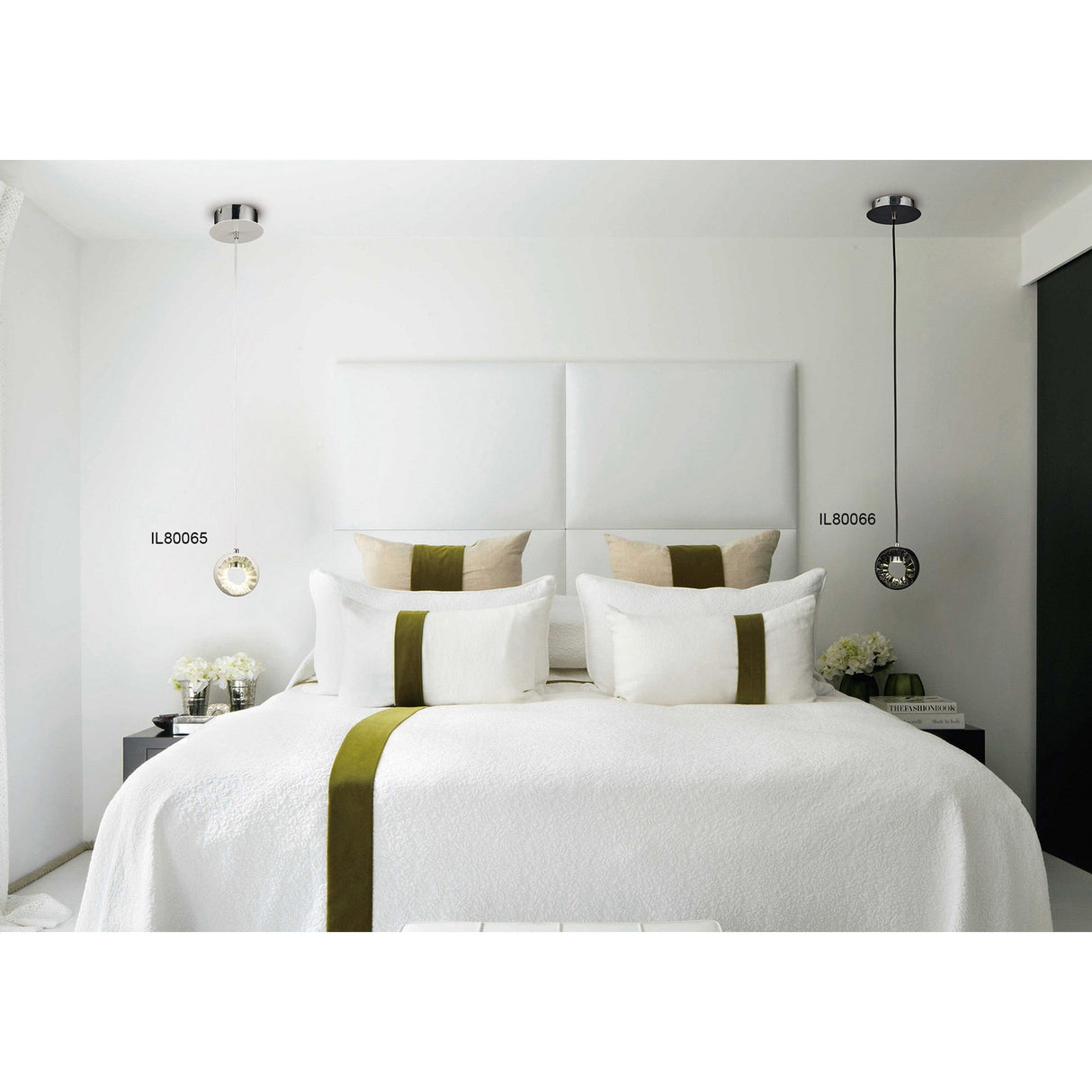 Salvio 15cm Ceramic LED Pendant Light 3W 4200K - Chrome & White