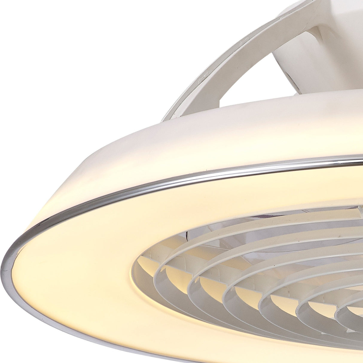 Samoa CCT Dimmable LED Ceiling Retractable Fan Light With Remote Control - White