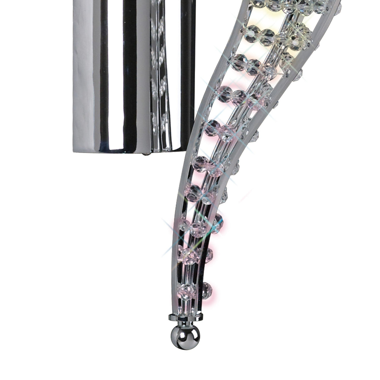 Santo 1 Light Crystal Wall Light – Polished Chrome