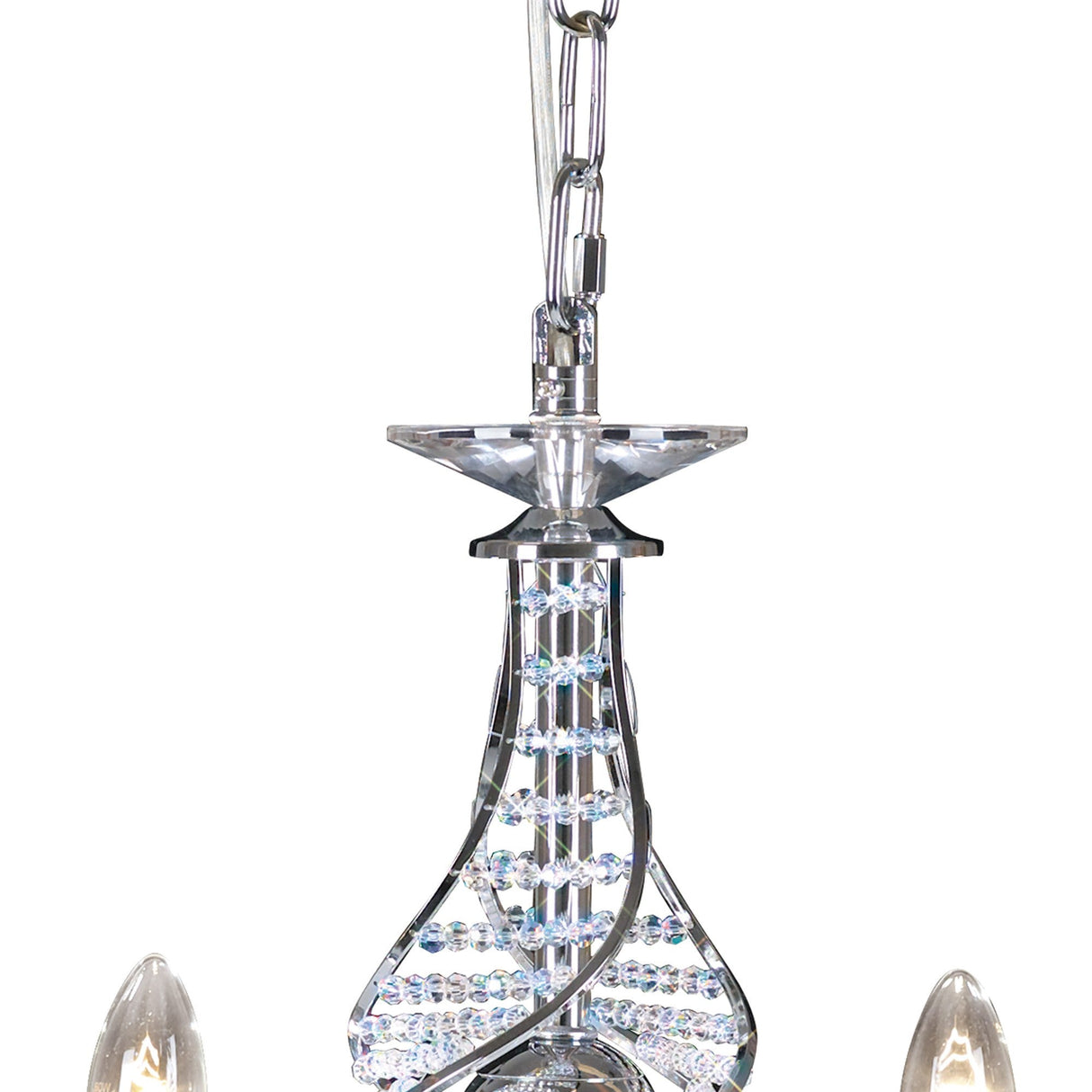 Santo 52cm 4 Light Crystal Chandelier - Polished Chrome