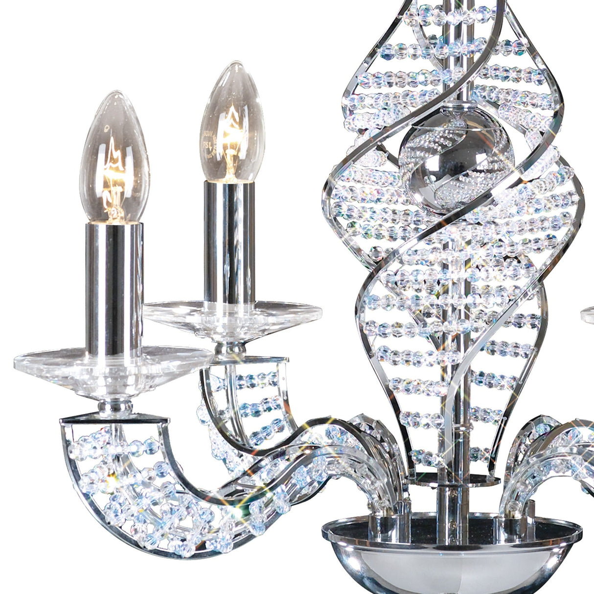 Santo 52cm 4 Light Crystal Chandelier - Polished Chrome