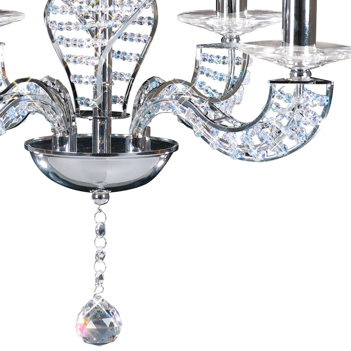 Santo 52cm 4 Light Crystal Chandelier - Polished Chrome