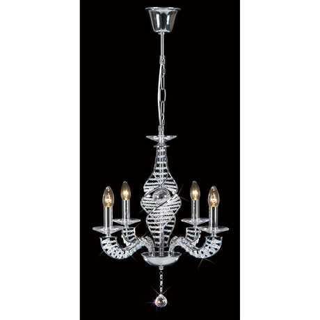Santo 52cm 4 Light Crystal Chandelier - Polished Chrome