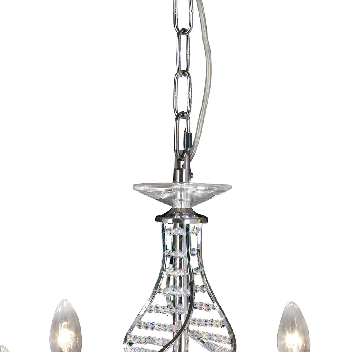 Santo 66cm 6 Light Crystal Chandelier - Polished Chrome
