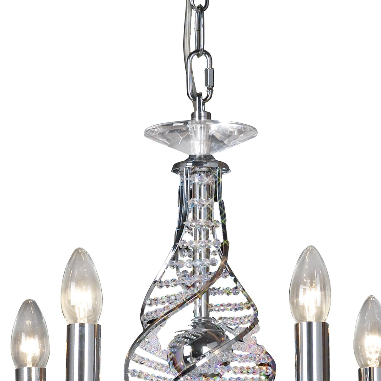 Santo 78cm 2 Tier 12 Light Crystal Chandelier - Polished Chrome