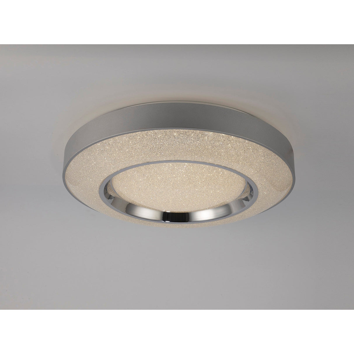 Santorini CCT Dimmable LED Flush Ceiling Light With Remote Control - Chrome