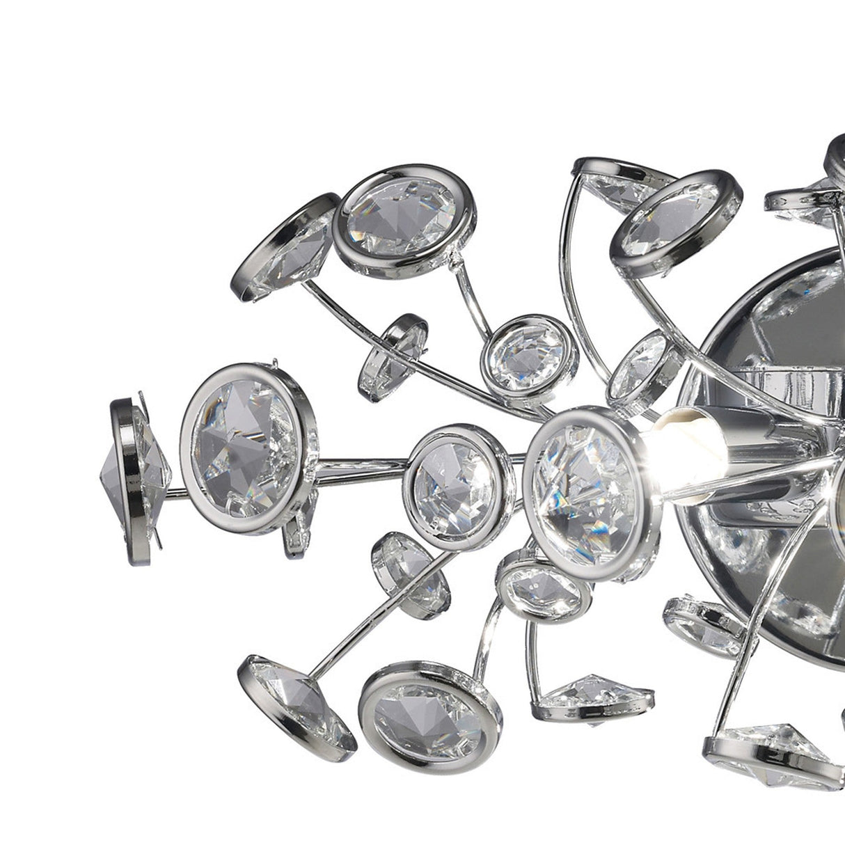 Savanna 2 Light Crystal Wall Light - Chrome