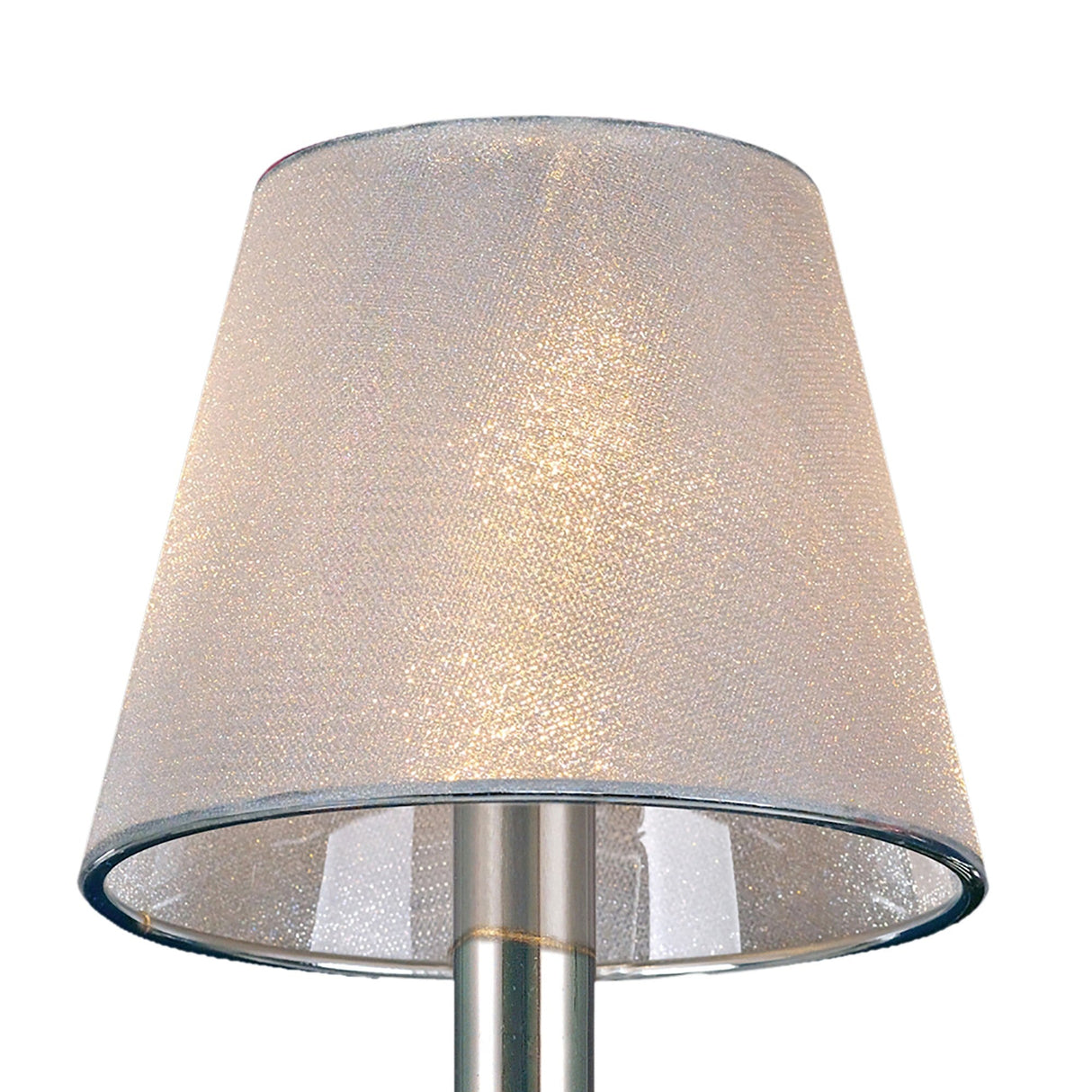 Clip-On Crystal Lampshade - Silver Effect Vinyl