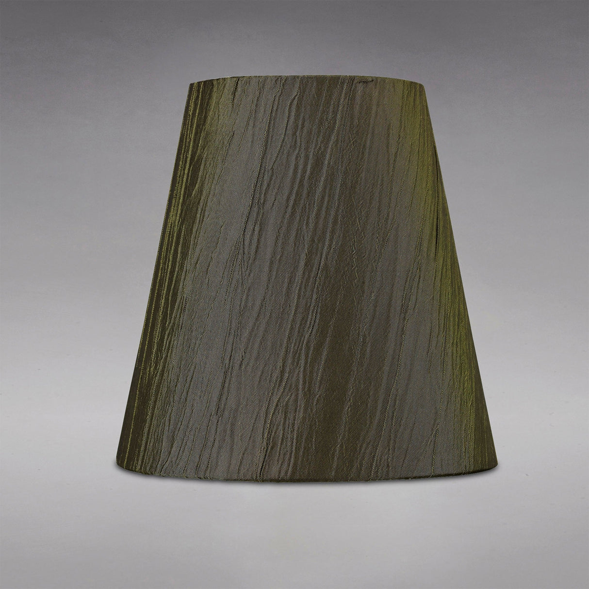 Wrinkle Clip-On Lampshade - Olive, 8/13cm x 13cm