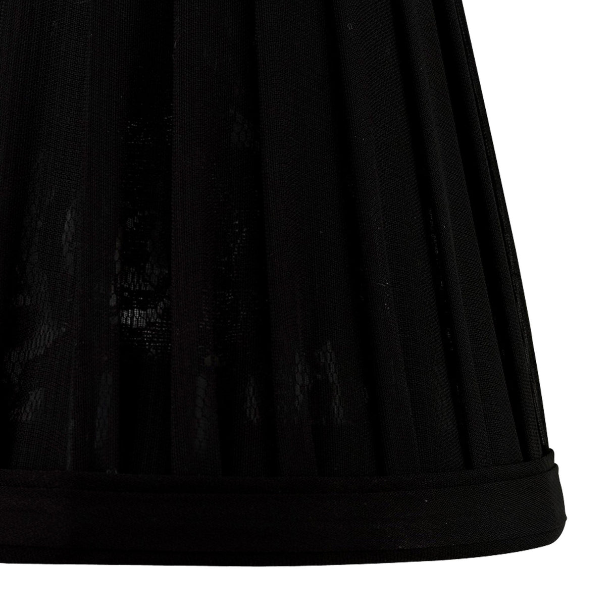 Organza Pattern Clip-On Lampshade - Black, 8/13cm x 13cm
