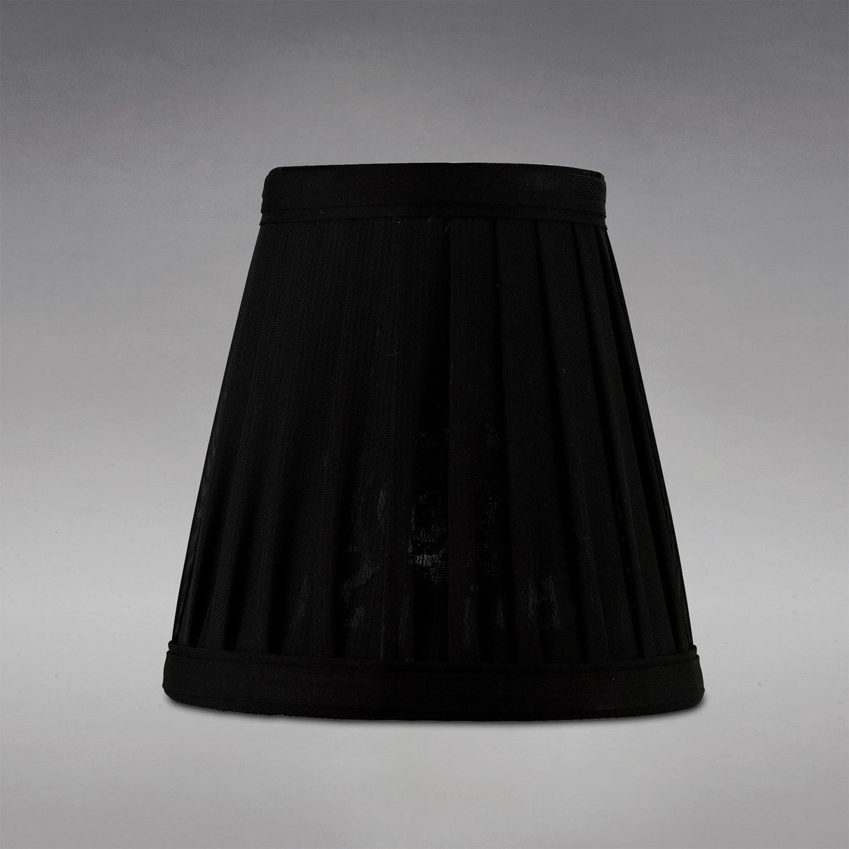 Organza Pattern Clip-On Lampshade - Black, 8/13cm x 13cm