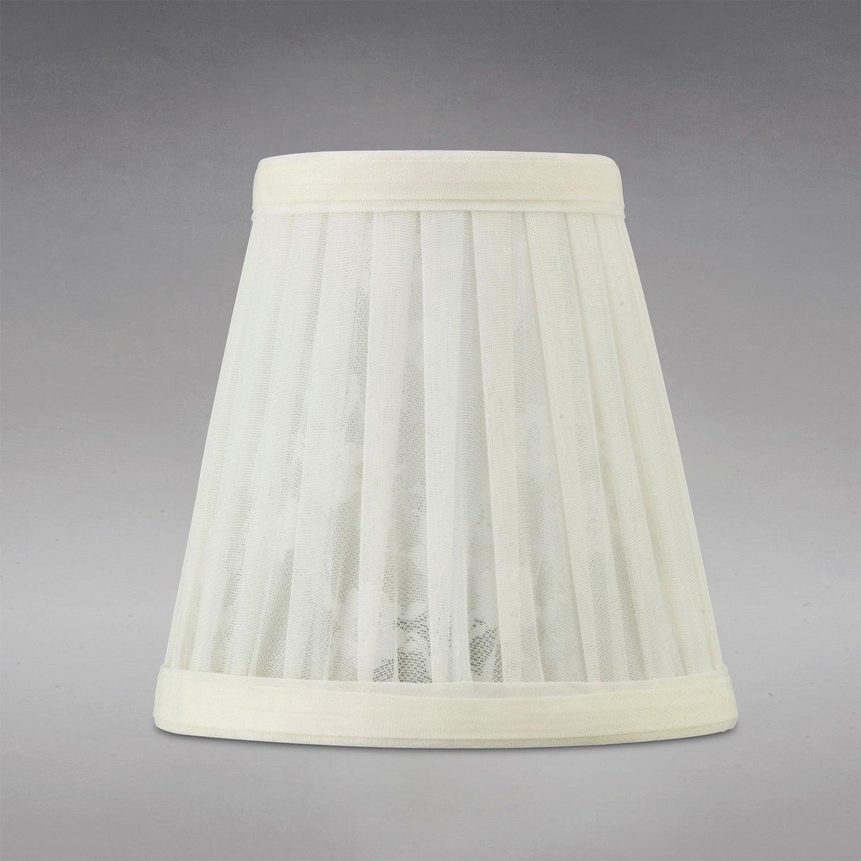 Organza Pattern Clip-On Lampshade - Cream, 8/13cm x 13cm