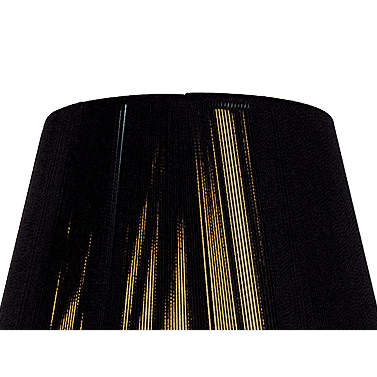 Clip-On Silk String Lampshade - Black, 8/13cm x 11cm