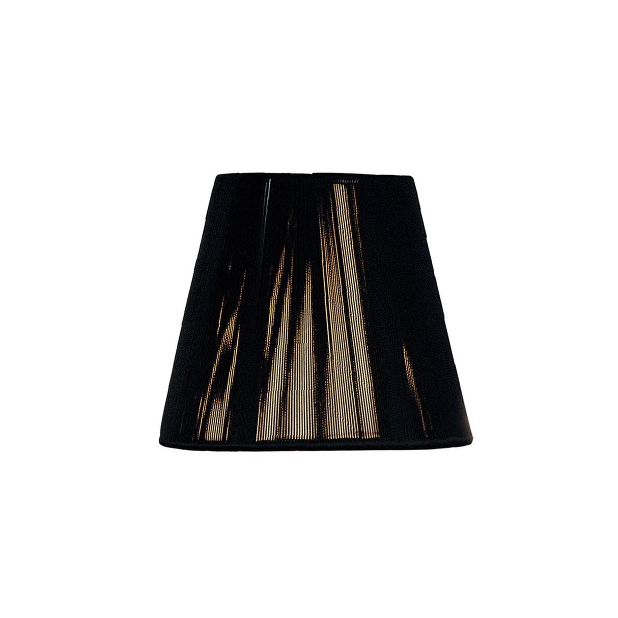 Clip-On Silk String Lampshade - Black, 8/13cm x 11cm