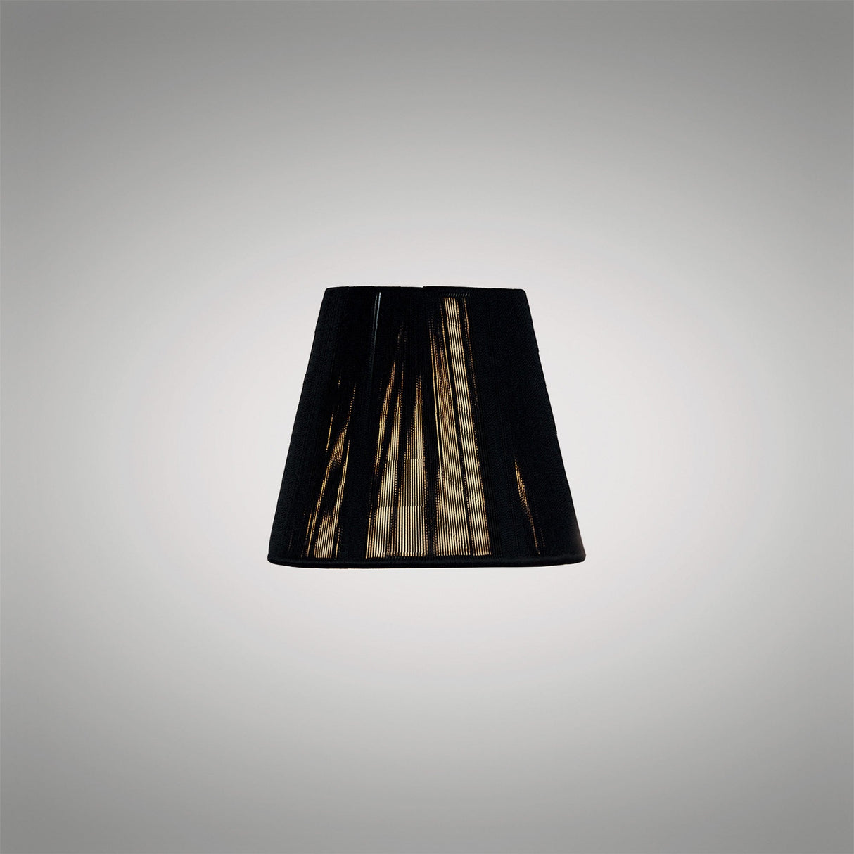 Clip-On Silk String Lampshade - Black, 8/13cm x 11cm