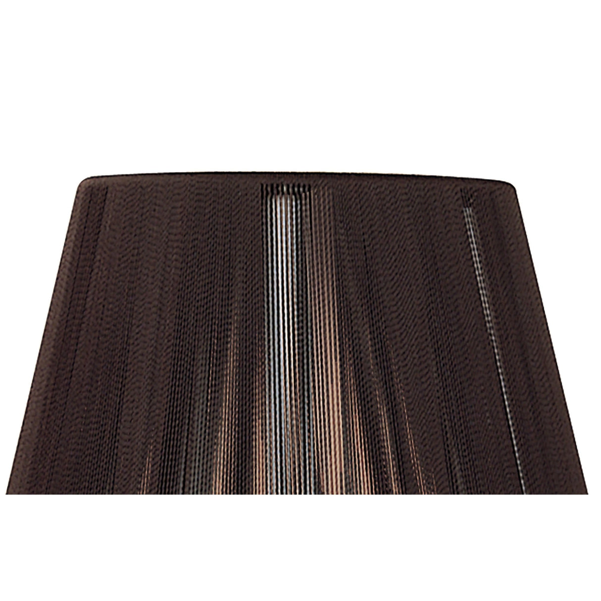 Clip-On Silk String Lampshade - Dark Brown, 8/13cm x 11cm