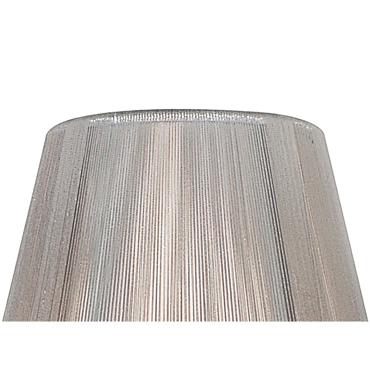 Clip-On Silk String Lampshade - Silver Grey, 8/13cm x 11cm