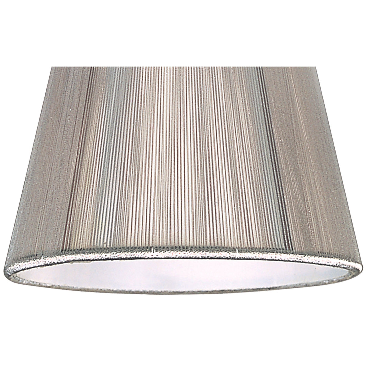 Clip-On Silk String Lampshade - Silver Grey, 8/13cm x 11cm