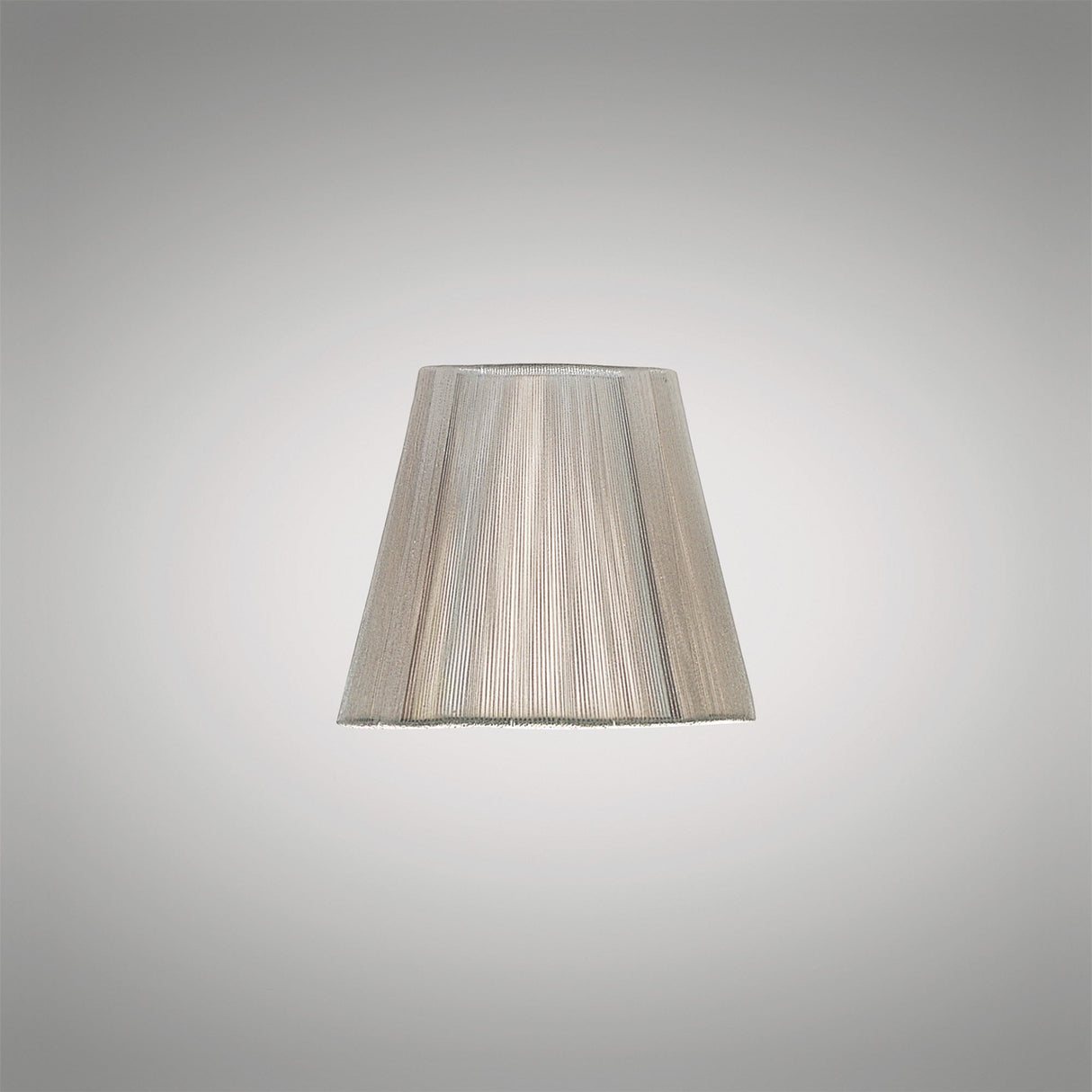 Clip-On Silk String Lampshade - Silver Grey, 8/13cm x 11cm
