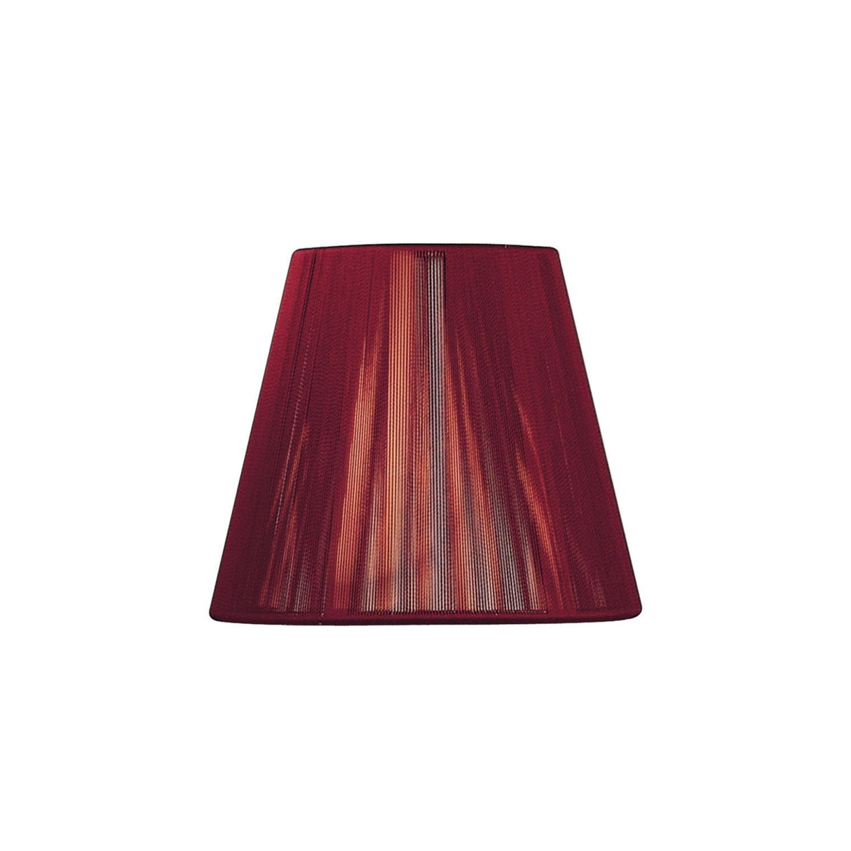 Clip-On Silk String Lampshade - Red Wine, 8/13cm x 11cm