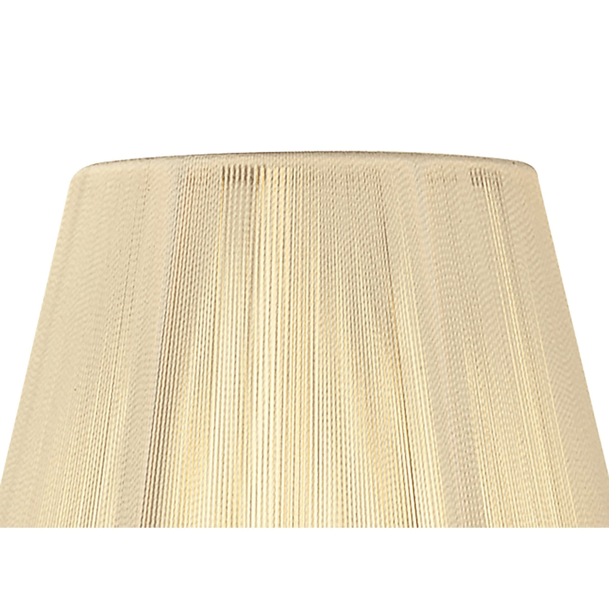 Clip-On Silk String Lampshade - Ivory Cream, 8/13cm x 11cm